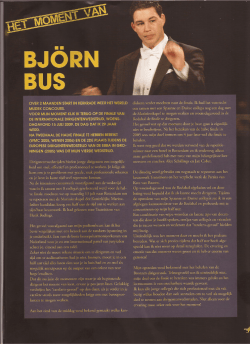 Het moment van...Bj&ouml;rn Bus Brass in Forte Magazine, mei 2013