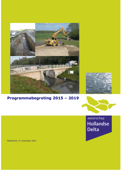 Programmabegroting 2015 - 2019