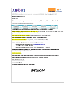 Meer informatie over lunchen en dineren