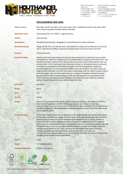 Informatieblad: Red cedar