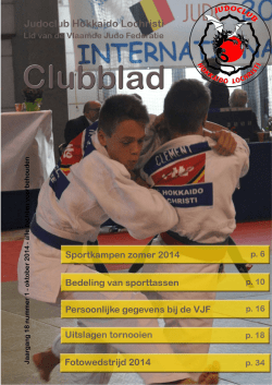 Clubblad - Judoclub Hokkaido