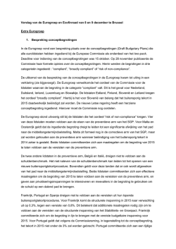 Bijlage Verslag Eurogroep en Ecofin Raad 8 en 9