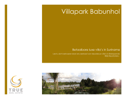 Brochure Babunhol - Luxe villa Suriname
