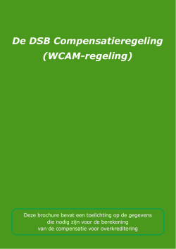 De DSB Compensatieregeling (WCAM-regeling)