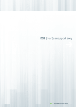 DSB | Halfjaarrapport 2014