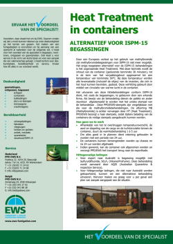Heat Treatment in containers ALTERNATIEF VOOR ISPM-15
