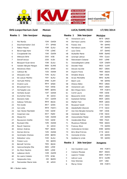 SVS-Loopcriterium Zuid Menen LUCA/SAME/SIJO 17/09/2014 3de