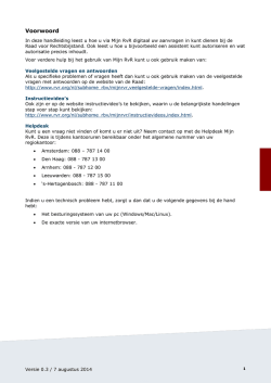 Handleiding Mijn RvR - Raad voor Rechtsbijstand