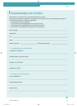 1 Anamneselijst van Gordon