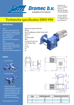 Technische specificaties EWH-990