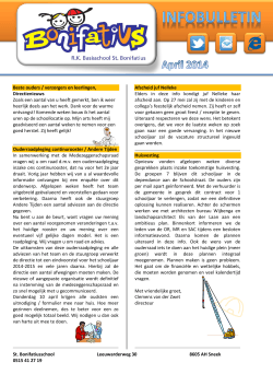 Infobulletin april/mei 2014