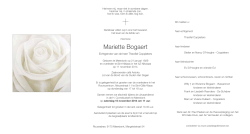 Mariette Bogaert - Wase Begrafenissen