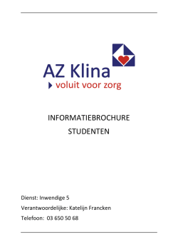INFORMATIEBROCHURE STUDENTEN