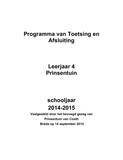 PTA klas 4 2014-2015 Prinsentuin