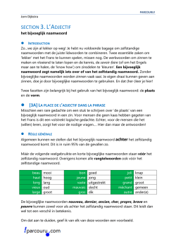 het bijvoeglijk naamwoord