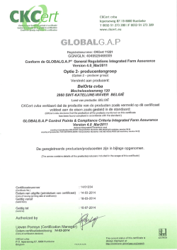CKCert cvba teperseweg 87 | 8-8800 Rumbeke