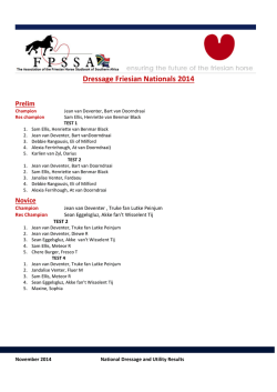 Dressage Friesian Nationals 2014