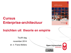 Frans Mofers, Cursus enterprise-architectuur: inzichten uit theorie en