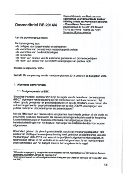 omzendbrief BB 2014/4 - Agentschap voor Binnenlands Bestuur
