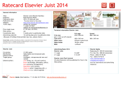 Ratecard Elsevier Juist 2014