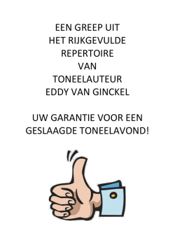 een greep uit het rijkgevulde repertoire van toneelauteur eddy van