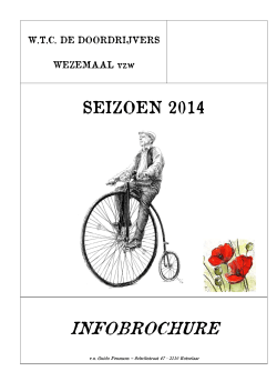 2014 infobrochure - De Doordrijvers