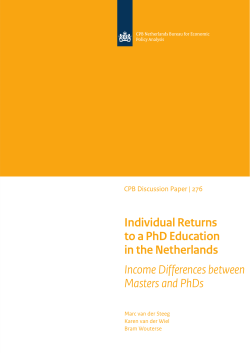 Individual Returns to a PhD Education in the Netherlands Income