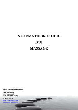 Informatiebrochure Massages bij Touché
