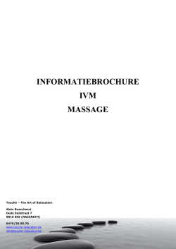 Informatiebrochure Massages bij Touch&eacute;