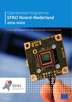 publieksversie van het OP EFRO 2014-2020 Noord-NEderland
