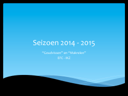 Info Seizoen 2014-2015