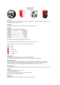 Competitie O23 2014-2015 - Rood-Wit