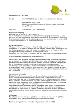 VERZORGENDE IG voor weekend- en avonddiensten (12 uur)