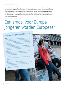 Een smoel voor Europa: Jongeren worden Europeser
