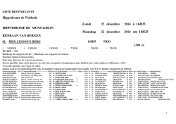 Hippodrome de Wallonie -Lundi 22 d&eacute;cembre 2014 &agrave;