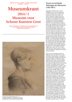 Museumkrant 2014_1 - Museum voor Schone Kunsten Gent