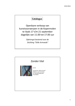 Catalogus Kunstwerken - De Kopermolen Vaals