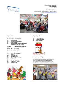 Mei 2014 - De Utrechtse Buitenschool De Schans
