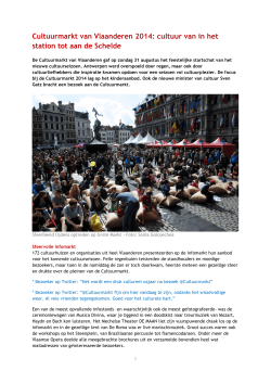Cultuurmarkt van Vlaanderen 2014: cultuur van in het