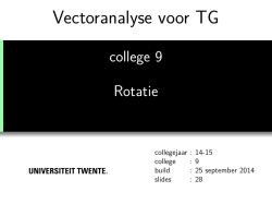 Vectoranalyse voor TG - Universiteit Twente