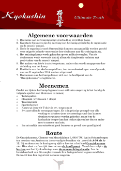 Informatie karateweekend