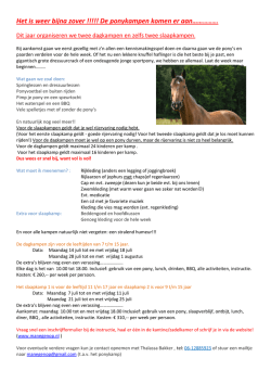 Het is weer bijna zover !!!!! De ponykampen komen