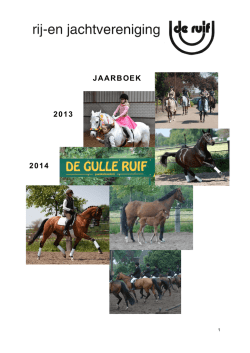 JAARBOEK 2013 2014 - Ruiter en jachtvereniging de ruif