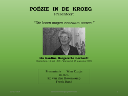 POËZIE IN DE KROEG