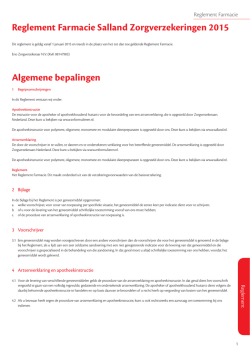 Reglement Farmacie (pdf) - Salland Zorgverzekeringen