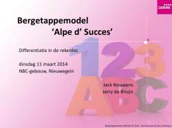 Differentiatie in de rekenles - Steunpunt taal en rekenen mbo