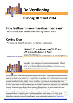 programma - De Verdieping