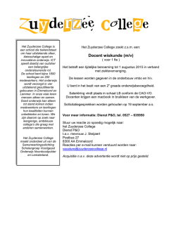 Docent wiskunde (m/v)