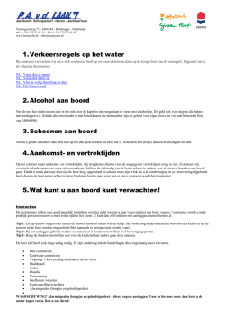 Infopagina voorbereiding op uw vaarvakantie