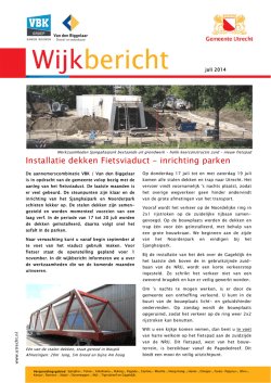 Installatie dekken Fietsviaduct - inrichting parken